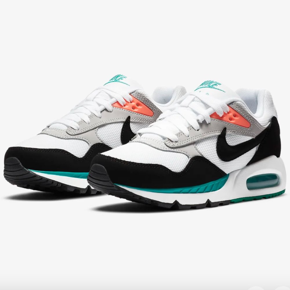 Nike Women's White, Green, Mango Air Max Correlate Running Sneakers Size 8